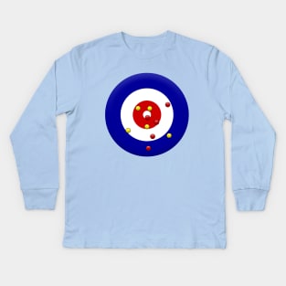 Curling Ice Graphic Design Kids Long Sleeve T-Shirt